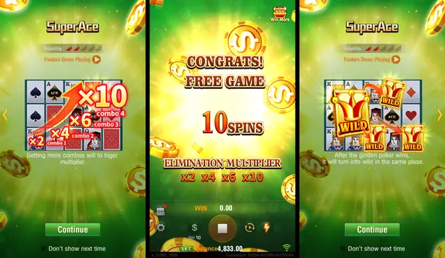 Super Ace – in-game screen